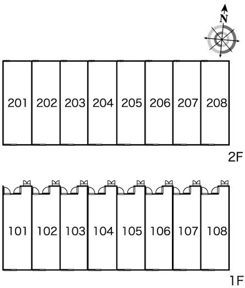 レオパレスＡＬＬＵＲＥⅡ　　 間取り配置図