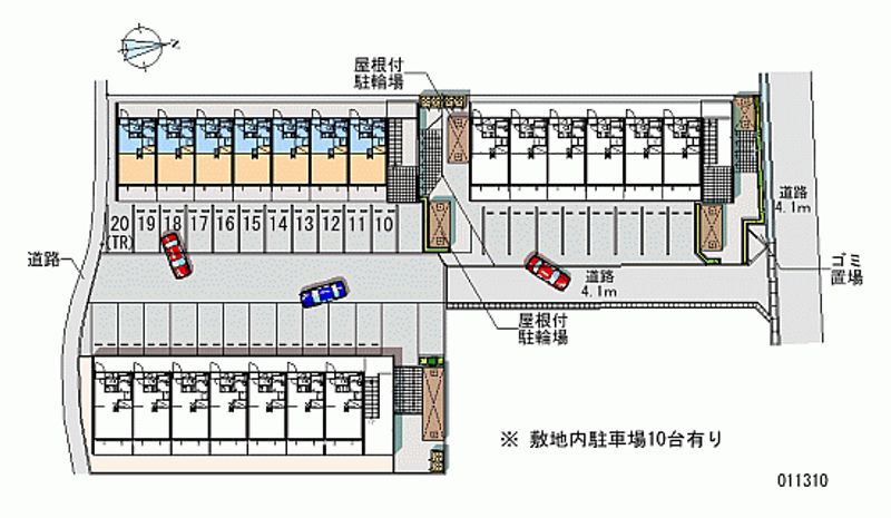 レオパレスグランドゥールⅠ 月極駐車場