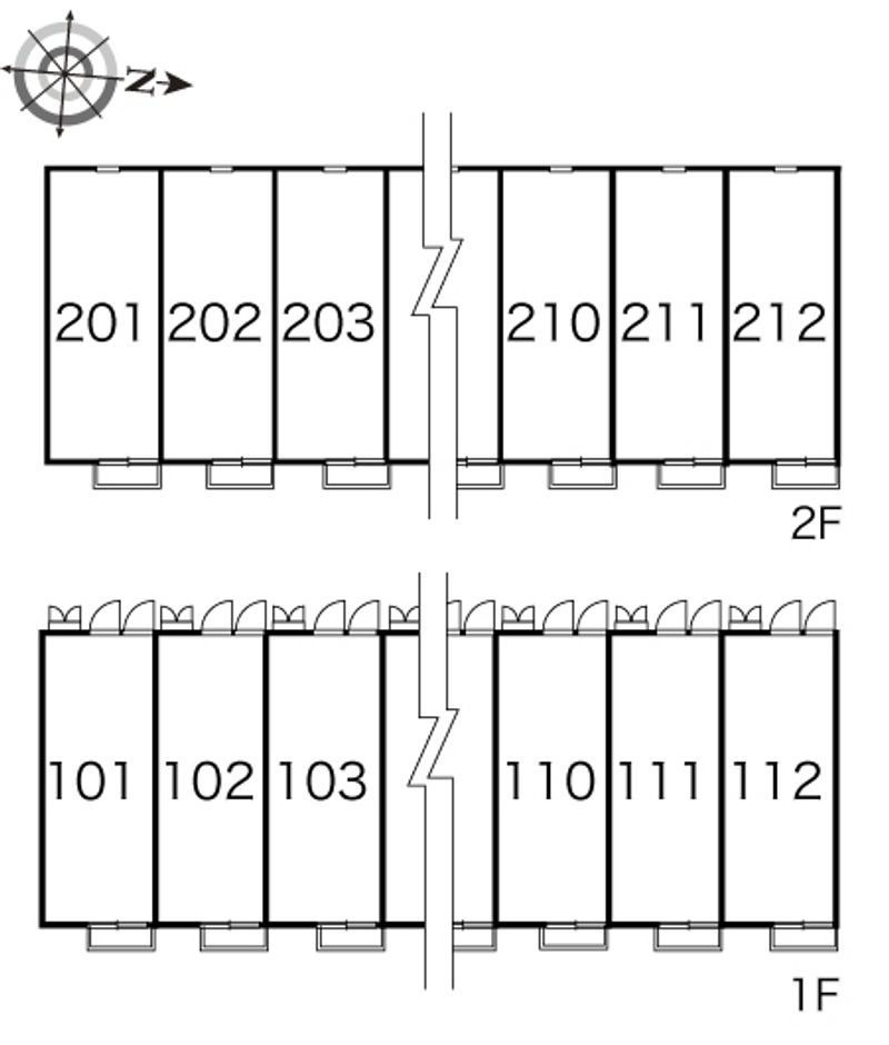 レオパレスヴィラ剣 間取配置図