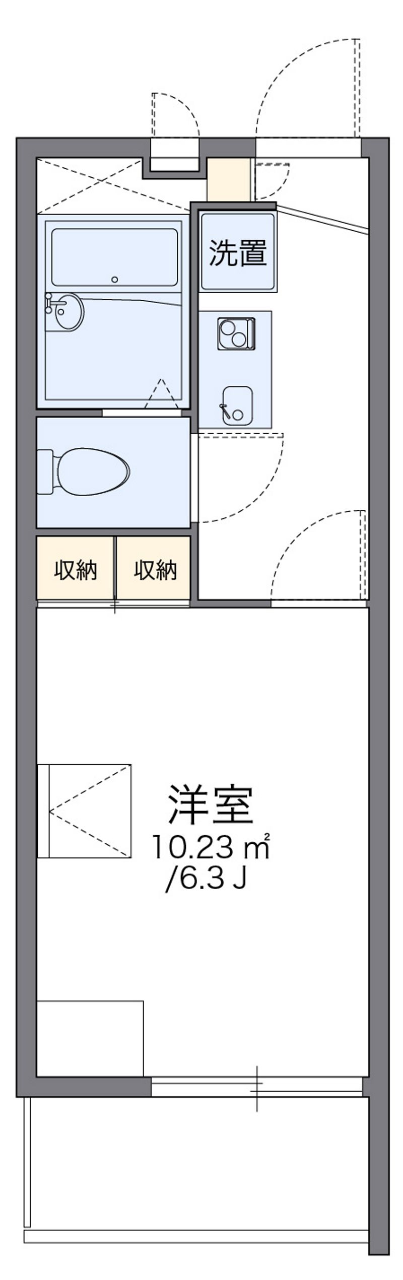 レオパレス紅花 間取図
