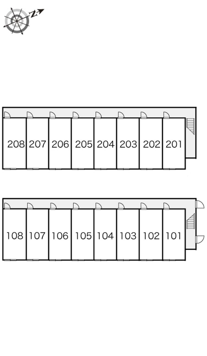 レオパレスふみぞの 間取配置図