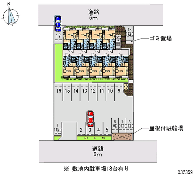 レオパレスミニョン　フルール 月極駐車場