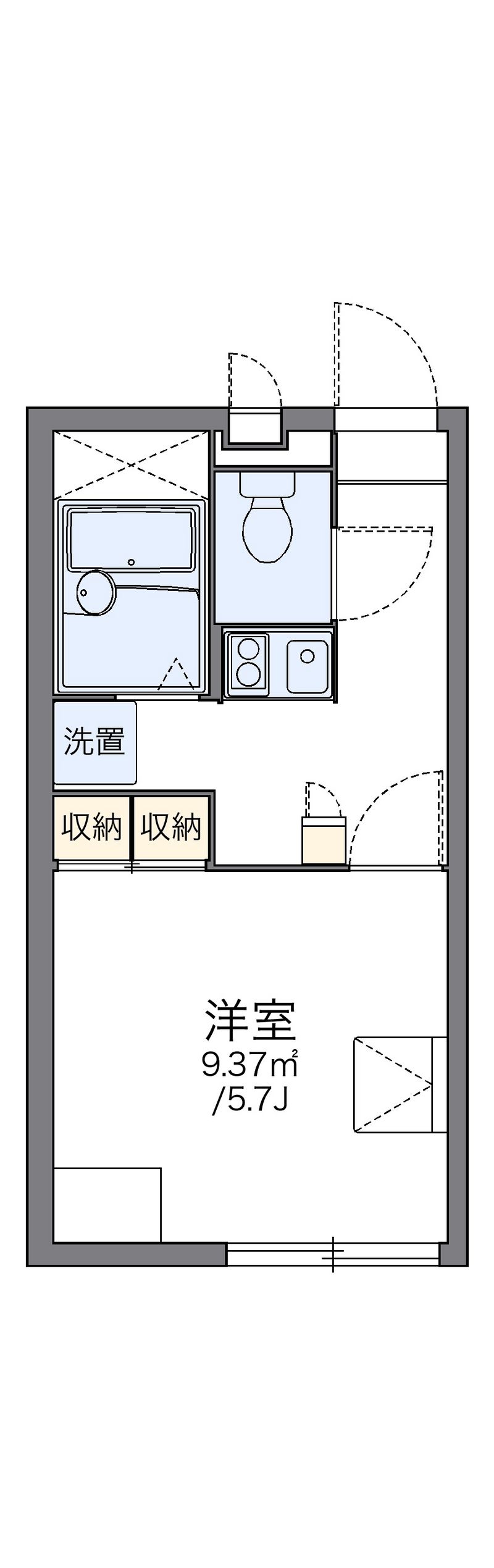 レオパレスリバーサイド竹田 間取図