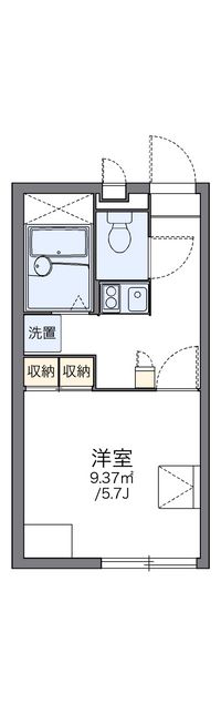 レオパレスリバーサイド竹田 間取り図