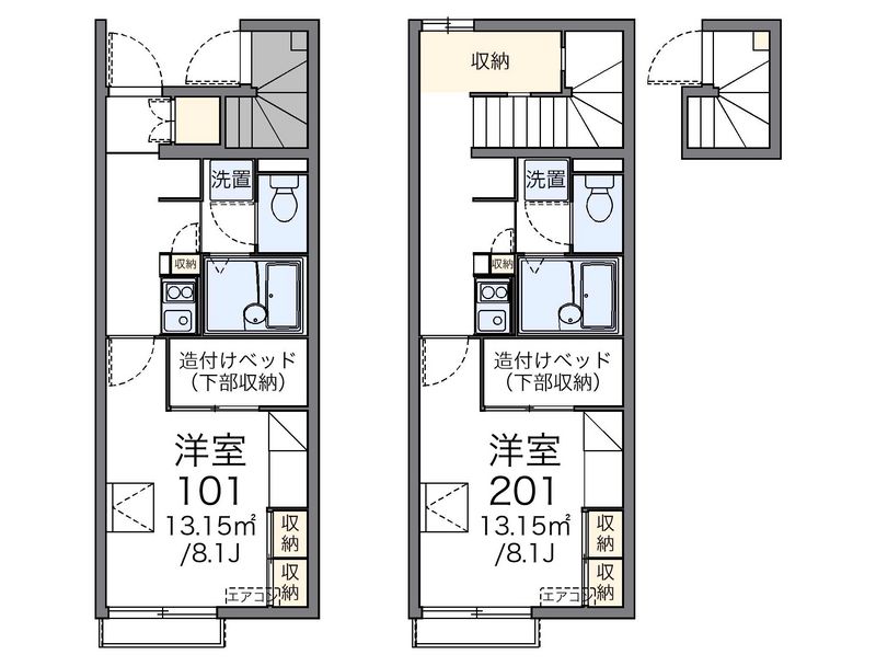レオパレスフジサキⅢ 間取図