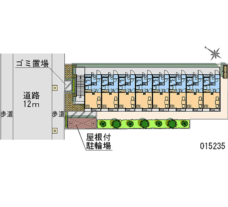 レオパレス新屋敷 区画図