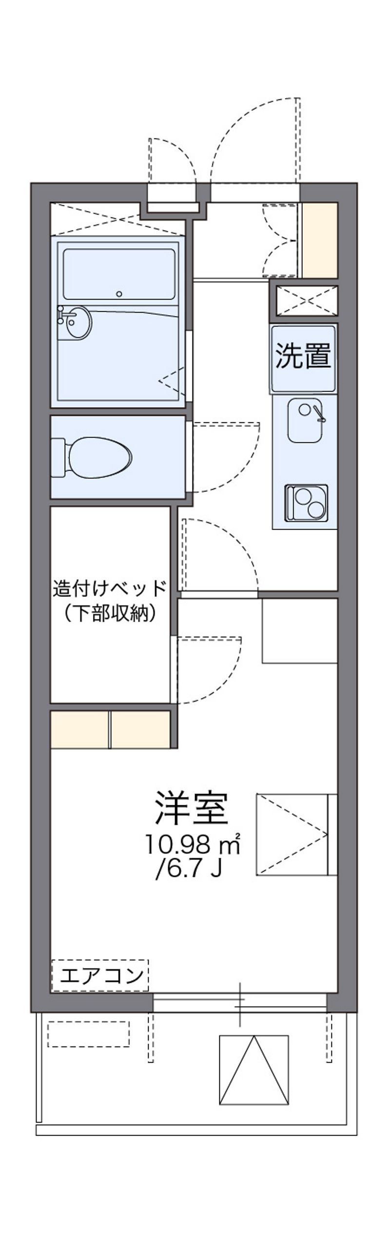 レオパレスエクレールＫ　若松 間取図