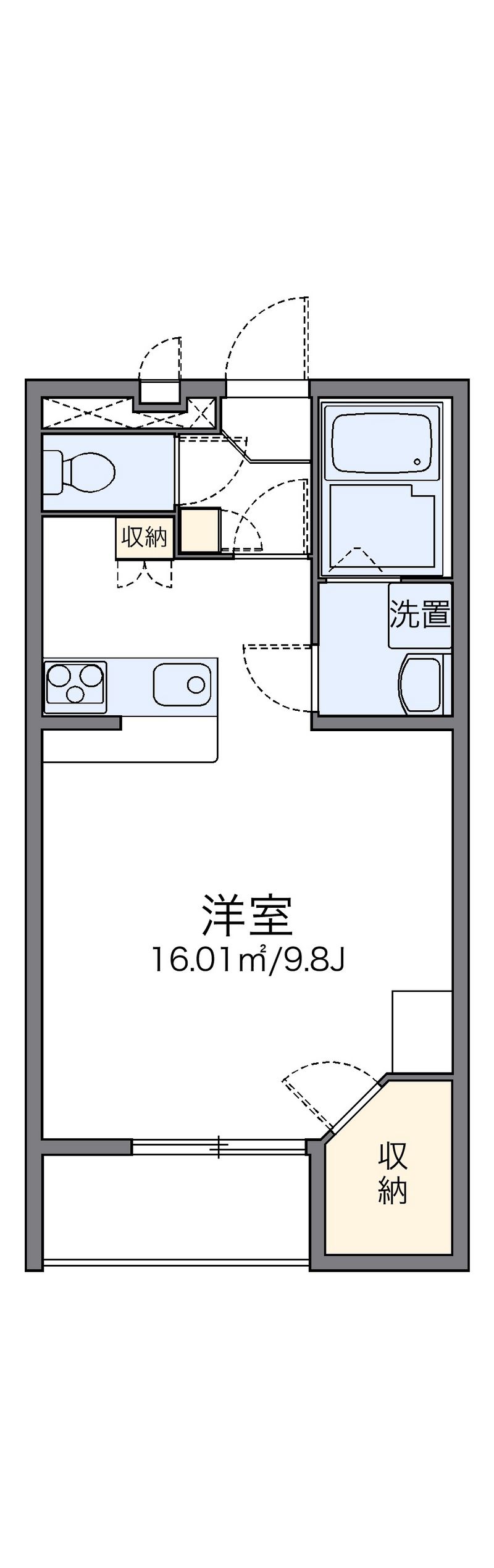 レオパレス島之内 間取図