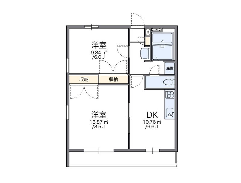 レオパレス城北Ａ 間取図