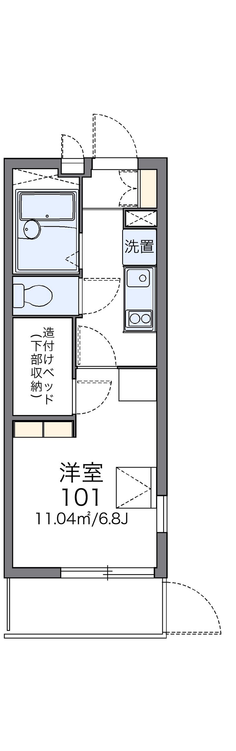 レオパレスキュア横浜 間取図