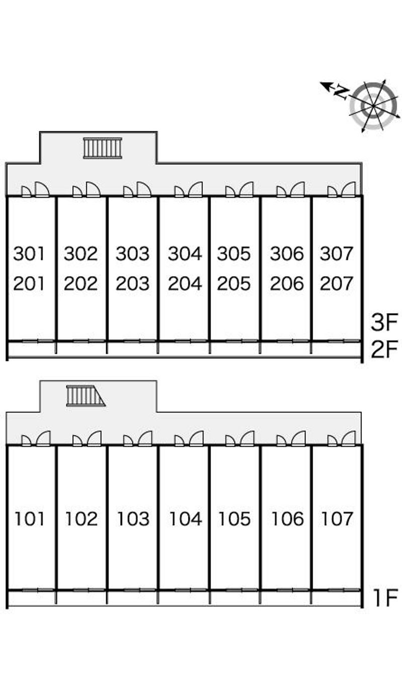 レオパレスサンフラワーハウス 間取配置図