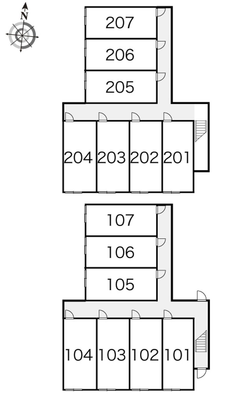 レオパレスサンインレットⅤ 間取配置図