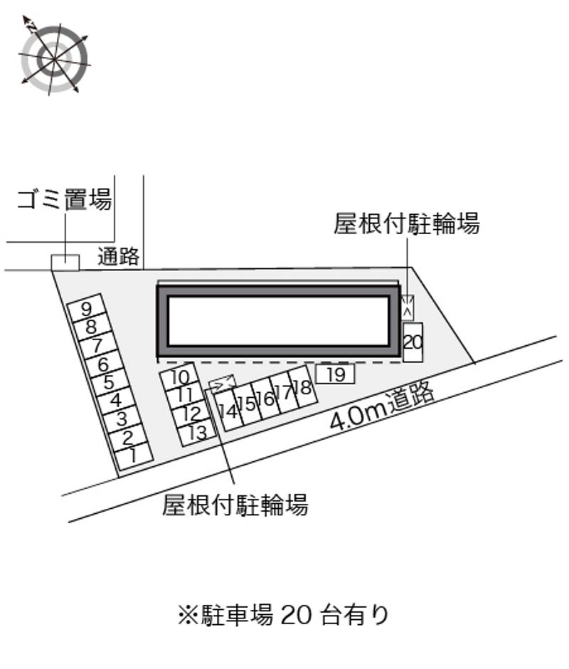 レオパレスパーシモン 配置図