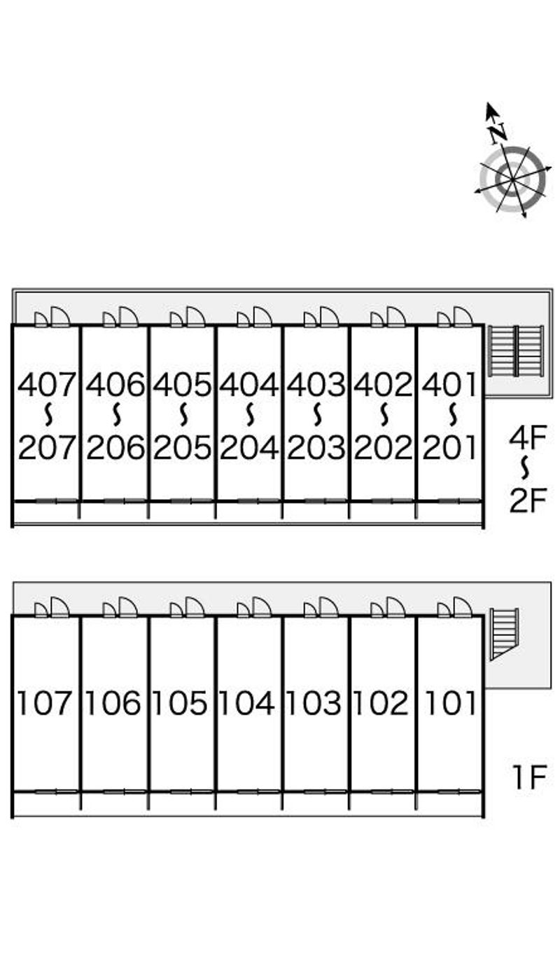 レオパレスフェアリー 間取配置図