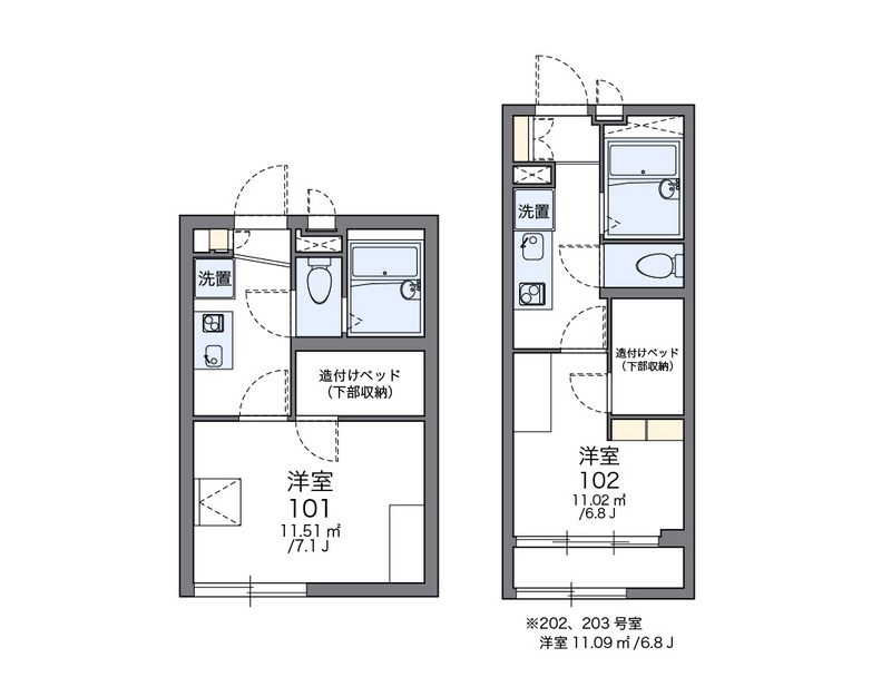 レオパレスアーバン貮番館 間取図
