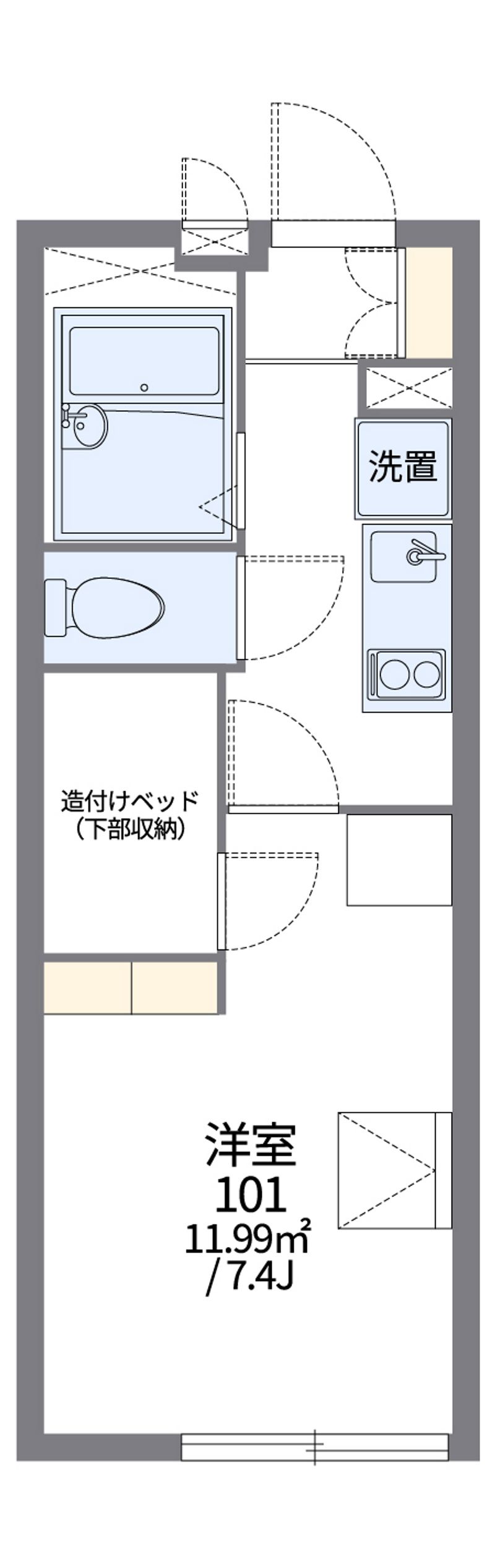 レオパレス若山 間取図