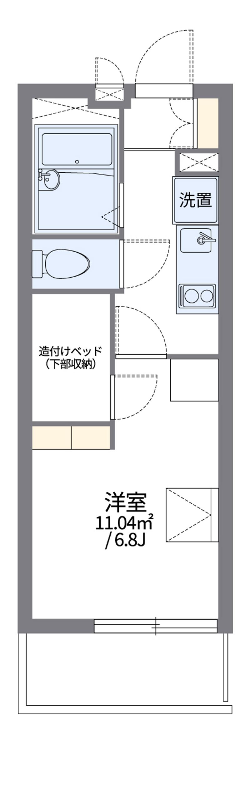 レオパレスプルーム淀川 間取図