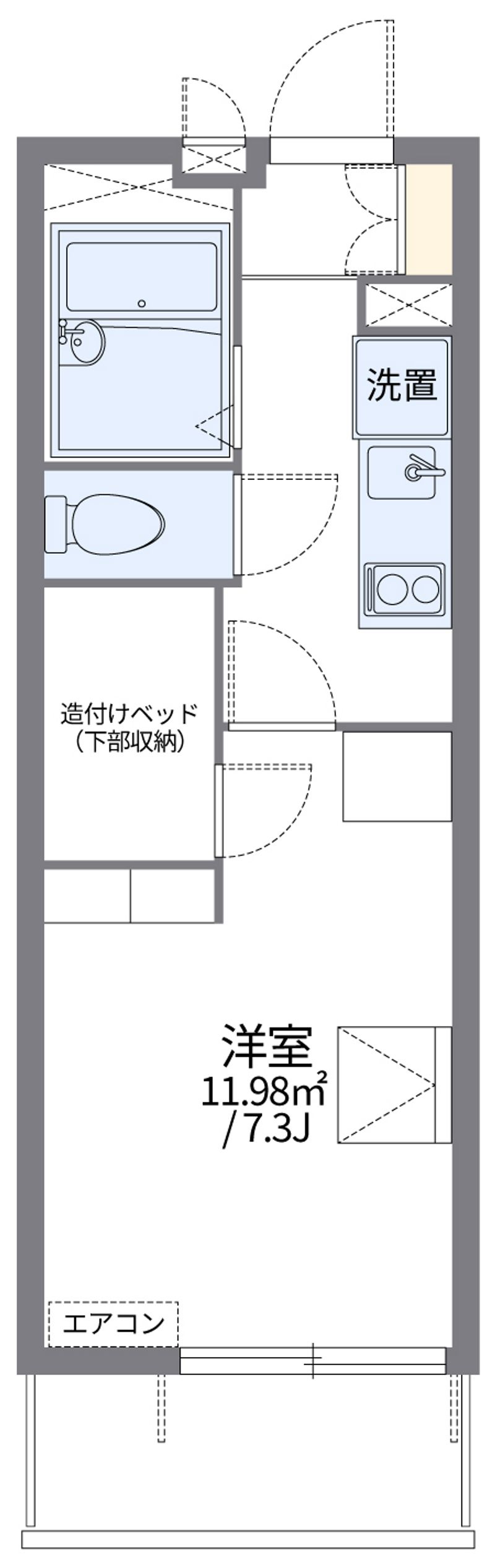 レオパレス大宮公園 間取図