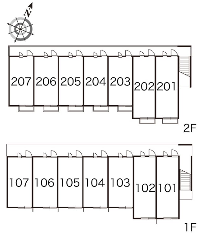 レオパレスストリームＢ 間取配置図