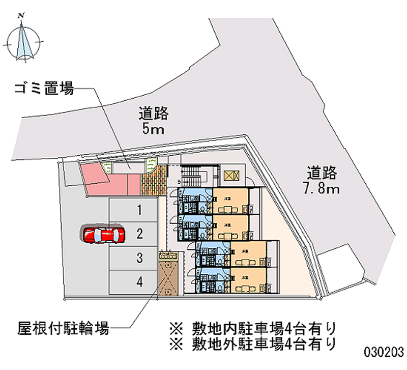 レオパレスクレールドゥ 月極駐車場