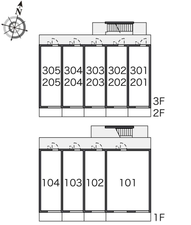 レオパレスときわマンションⅡ 間取り配置図