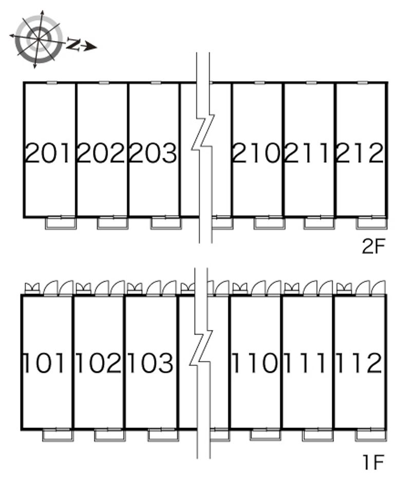 レオパレスエリアピース 間取配置図
