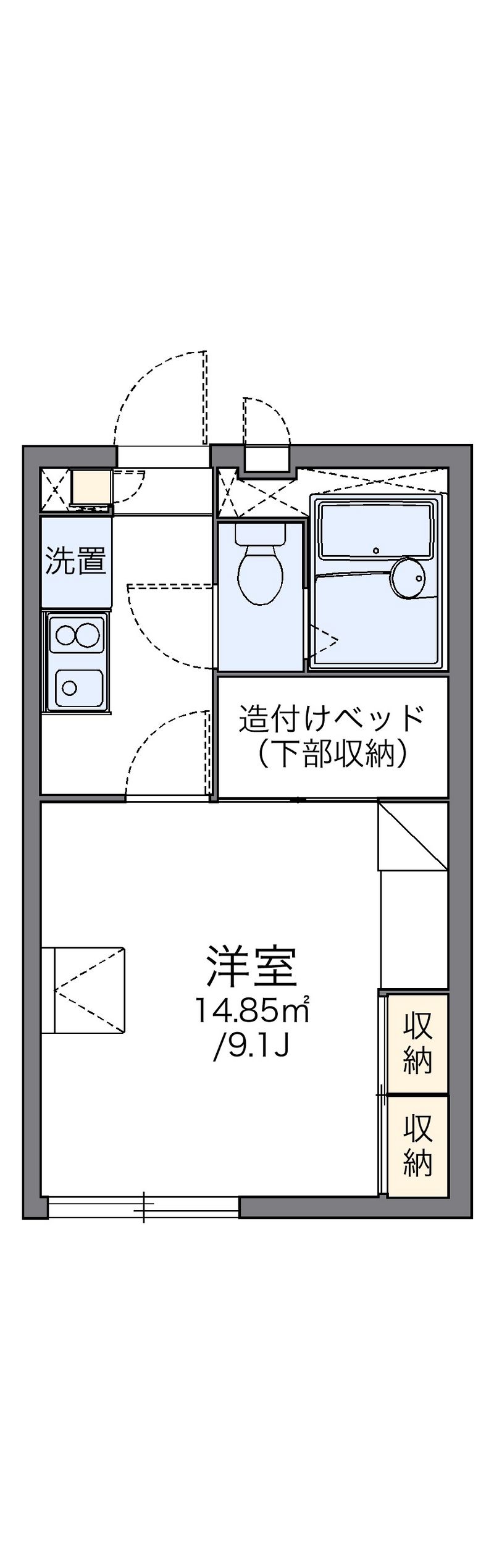 レオパレスエクレール鬼無 間取図