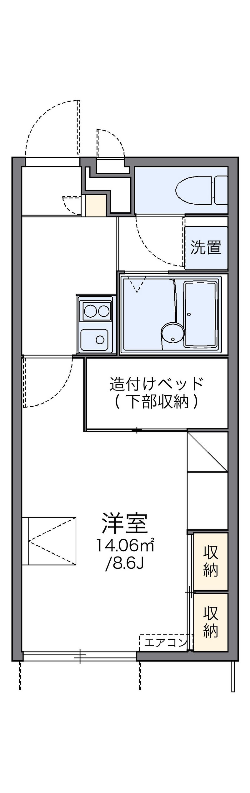 レオパレスマリン王ノ瀬 間取り