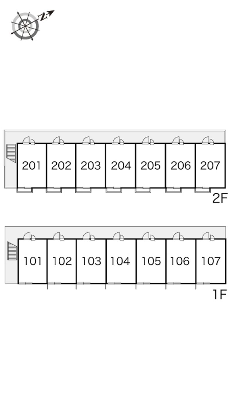 レオパレスＥＭ１ 間取配置図