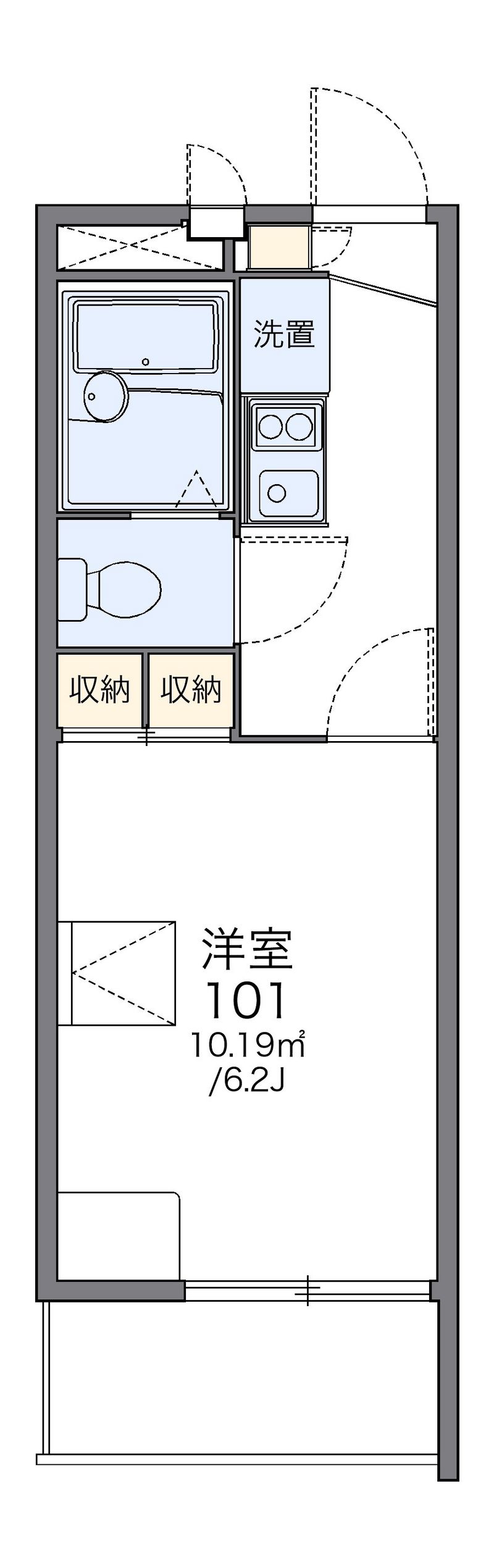 レオパレス河原城 間取図