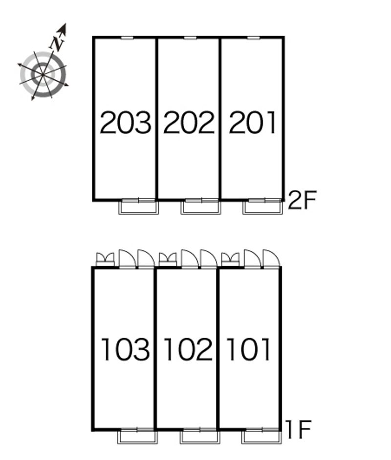 レオパレスモトウイング 間取り配置図