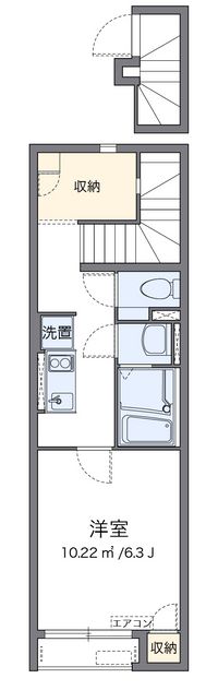 クレイノＫＡＧＯＨＡＲＡⅡ 間取り図