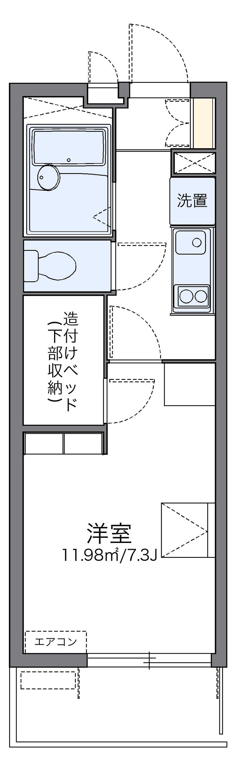 レオパレス光 間取図