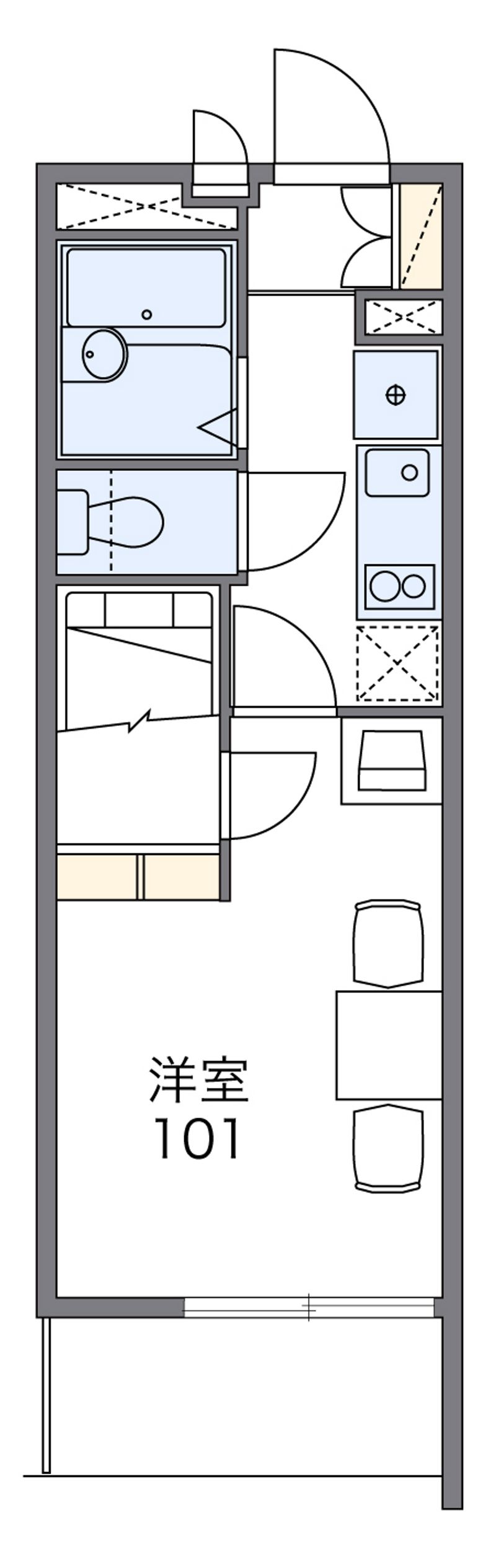 レオパレスハーベストステージ 間取図