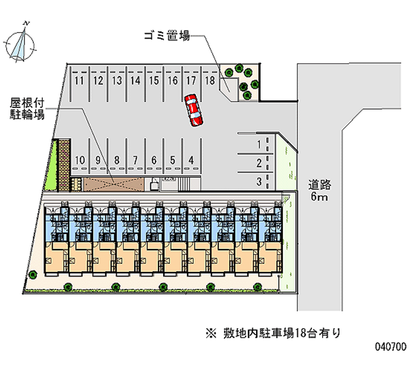 レオパレス天が岡 月極駐車場