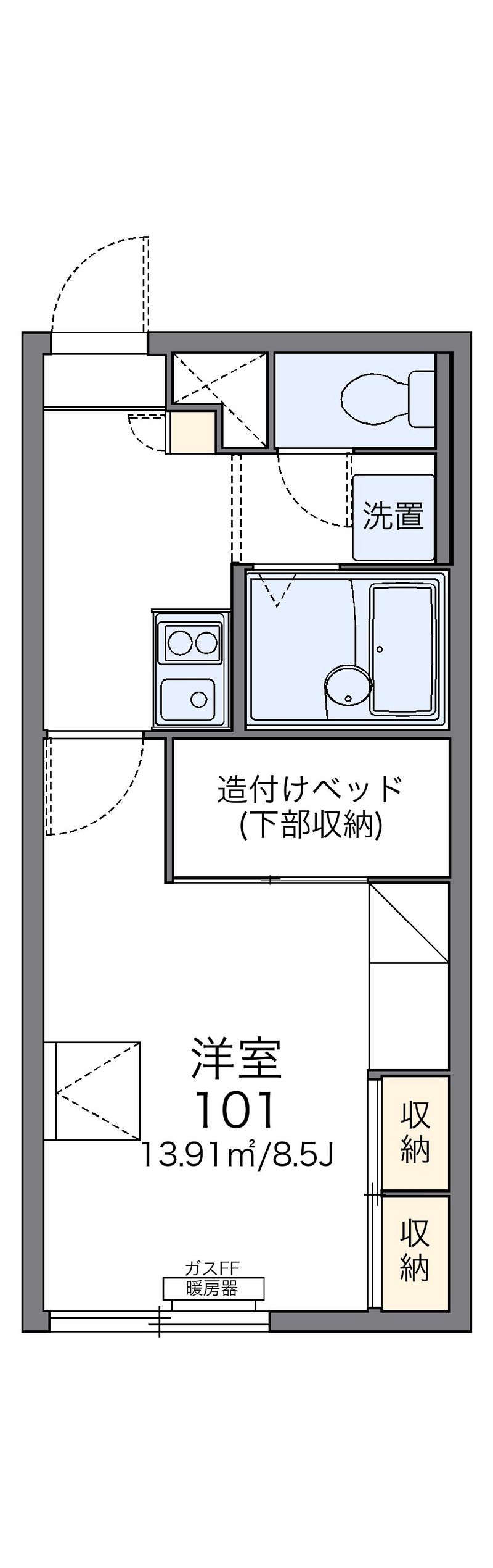 レオパレス丹頂 間取図