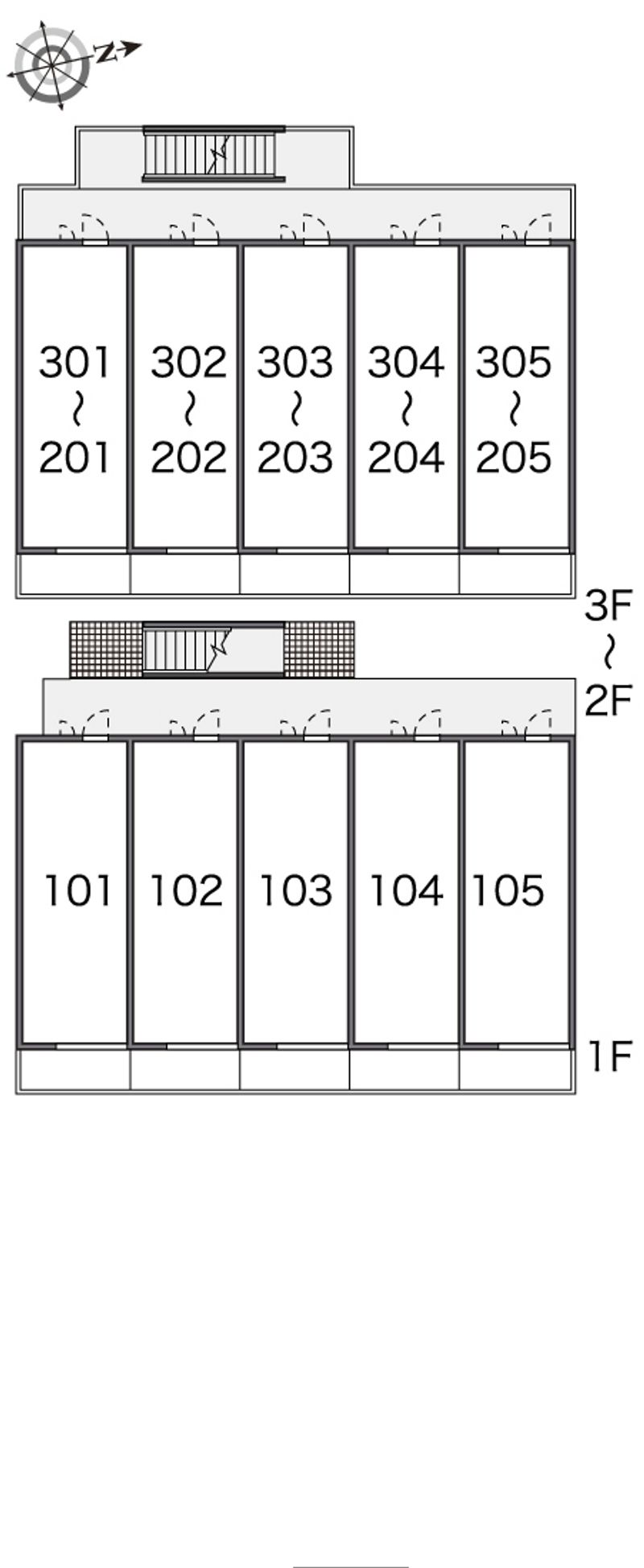 レオパレスエスト砂町 間取配置図
