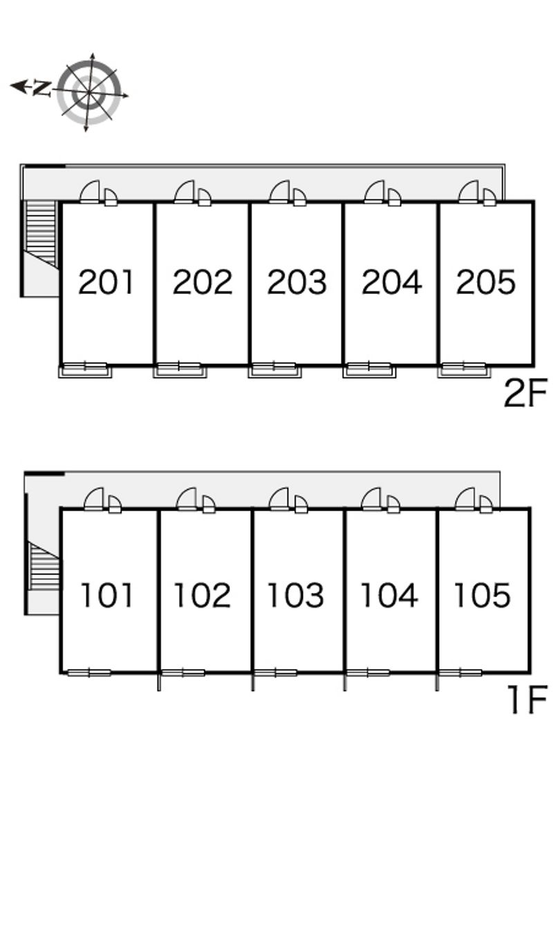 レオパレスＤｅｅｒＦｉｅｌｄⅡ 間取配置図