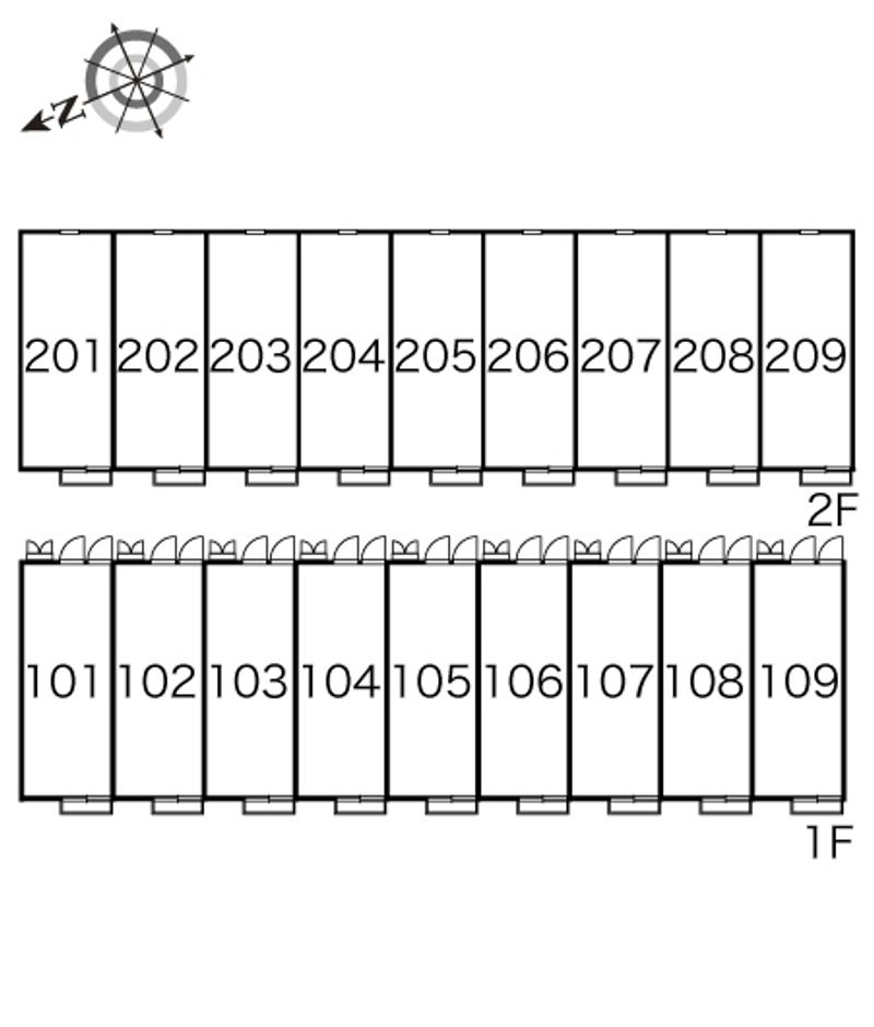 レオパレス岡崎ウエストⅡ 間取配置図