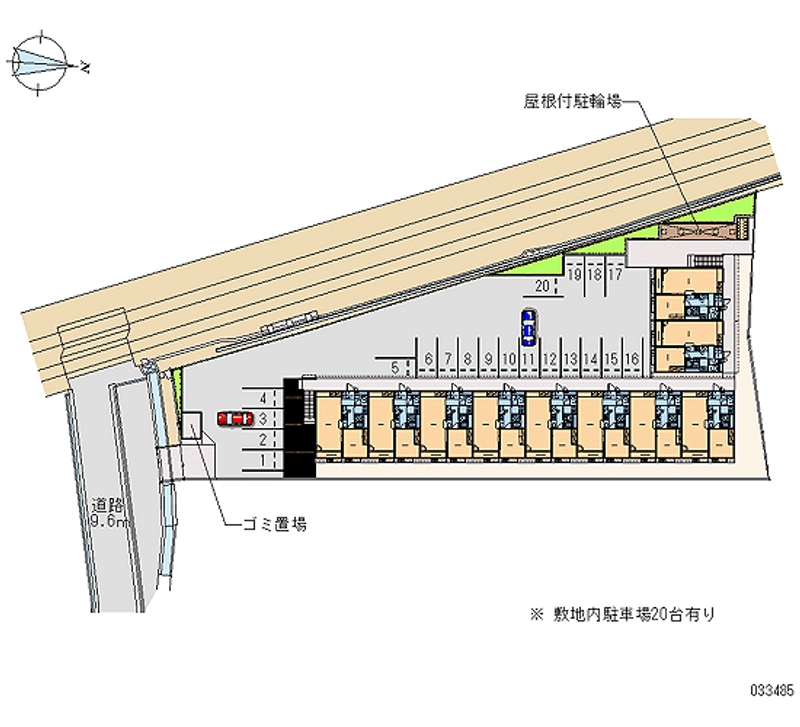 レオパレスヴィラージュＥ 月極駐車場