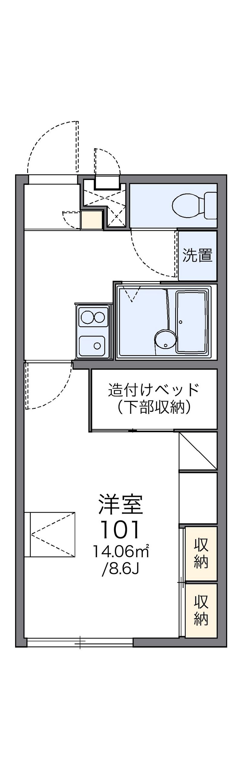 レオパレス待夢 間取図