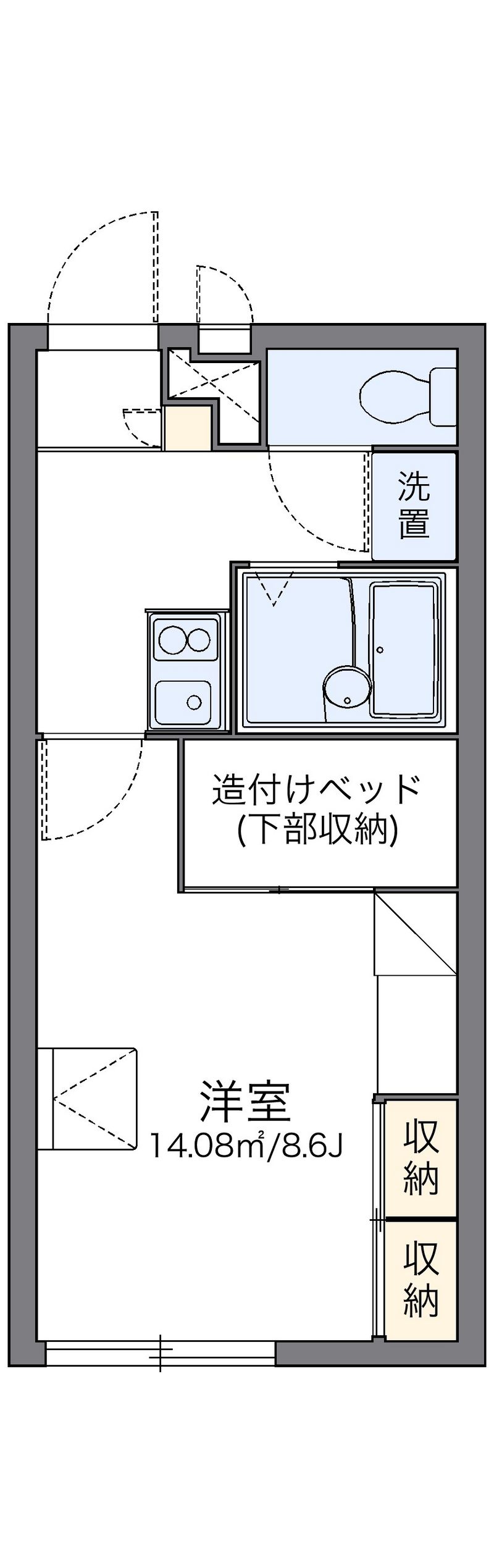 レオパレスＶｉｌｌａＣｒｅｓｔ 間取図