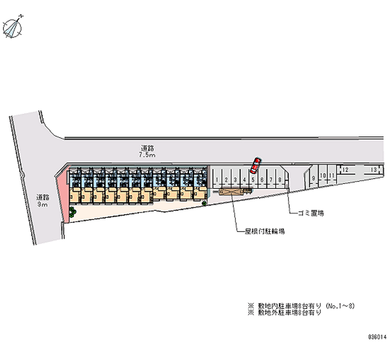 レオパレス三石 月極駐車場