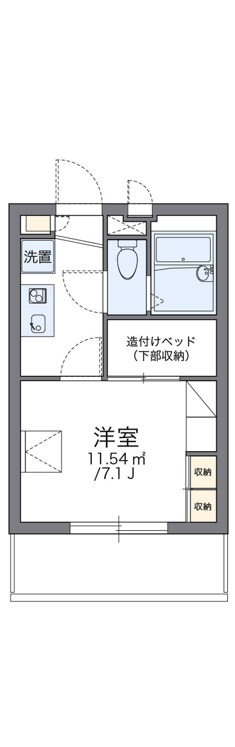 レオパレスシェソワ　城南 間取図