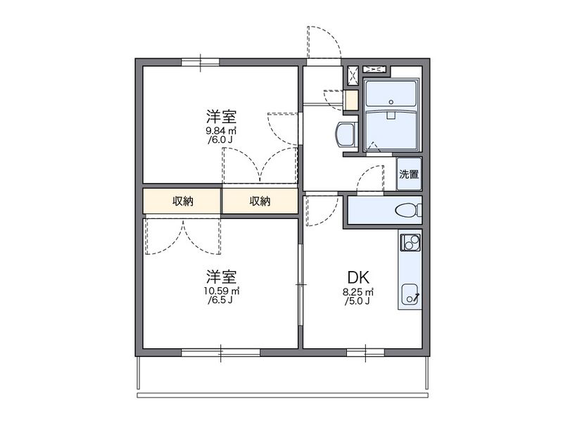 レオパレスＳａｓｈｉｄａ 間取図
