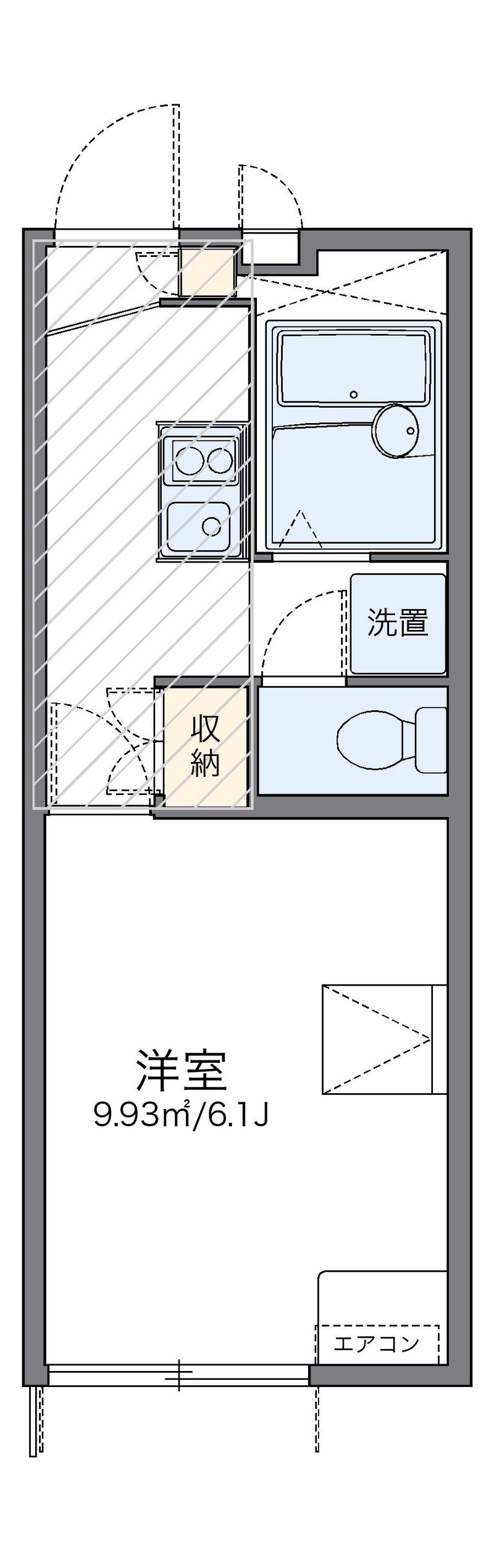 レオパレスハイマート柳ヶ丘Ⅱ 間取り
