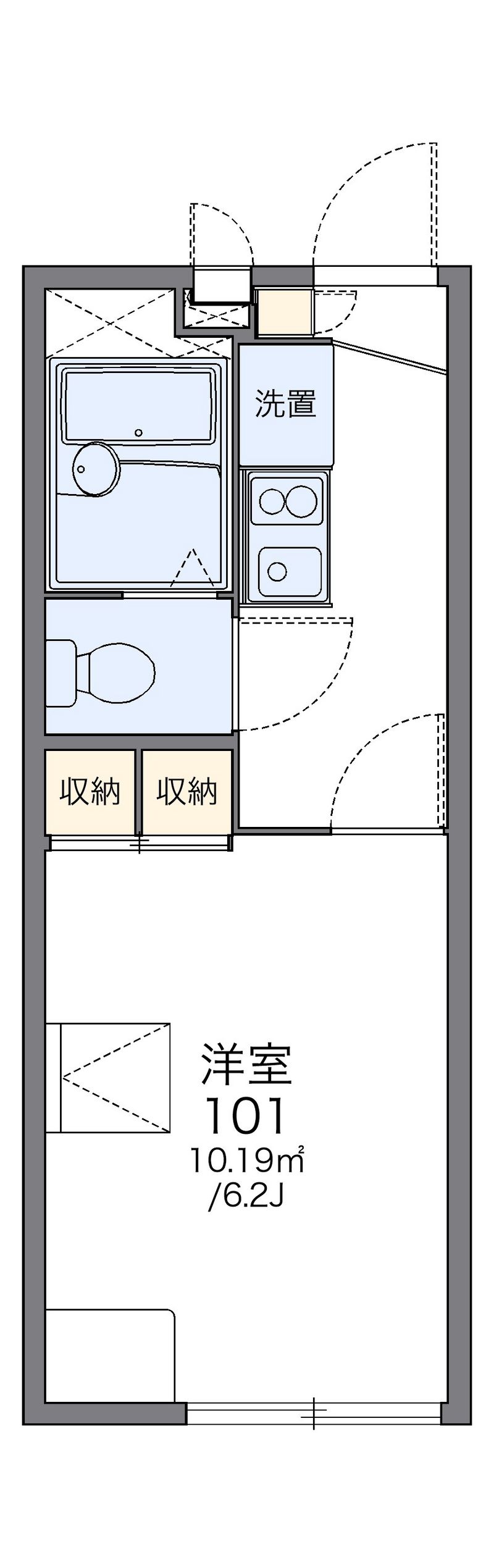 レオパレス花水 間取図