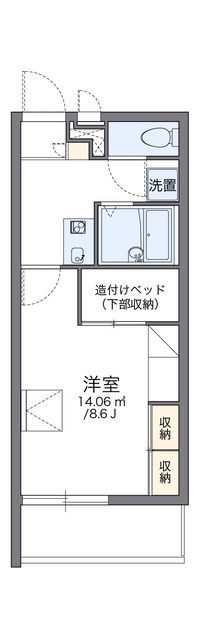 レオパレスアルカディア 間取り図