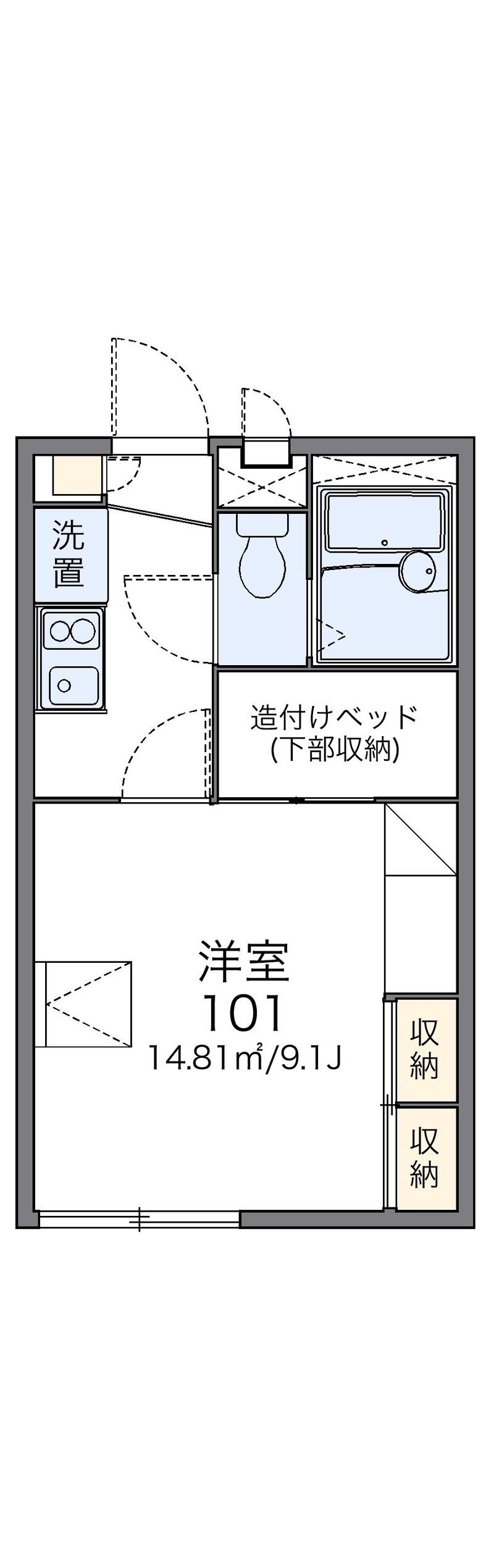 レオパレスＫＳＭ２１ 間取図