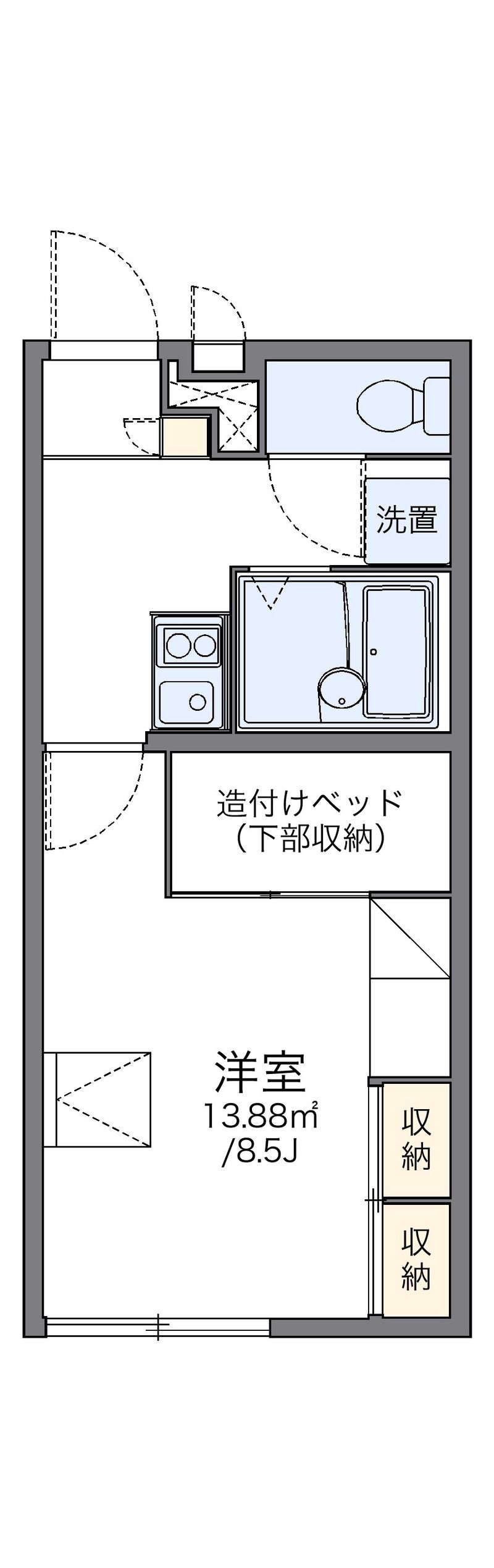 レオパレスソクラテス 間取図